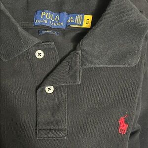 Polo by Ralph Lauren | Boys Polo Shirt Lg | Classic Black Polo with Red Emblem